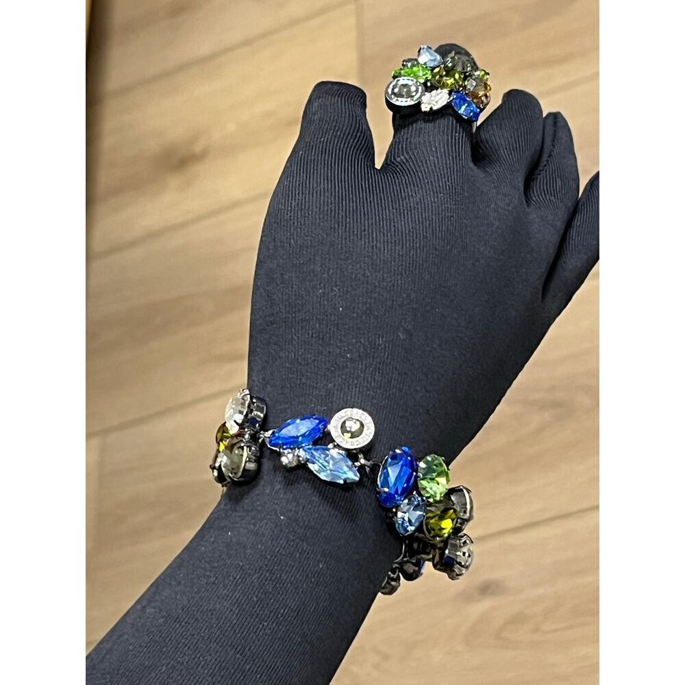 Coach Poppy Limited Edition Swarovski Crystal Bracelet & Matching Ring - Size 7 - Picture 2 of 13